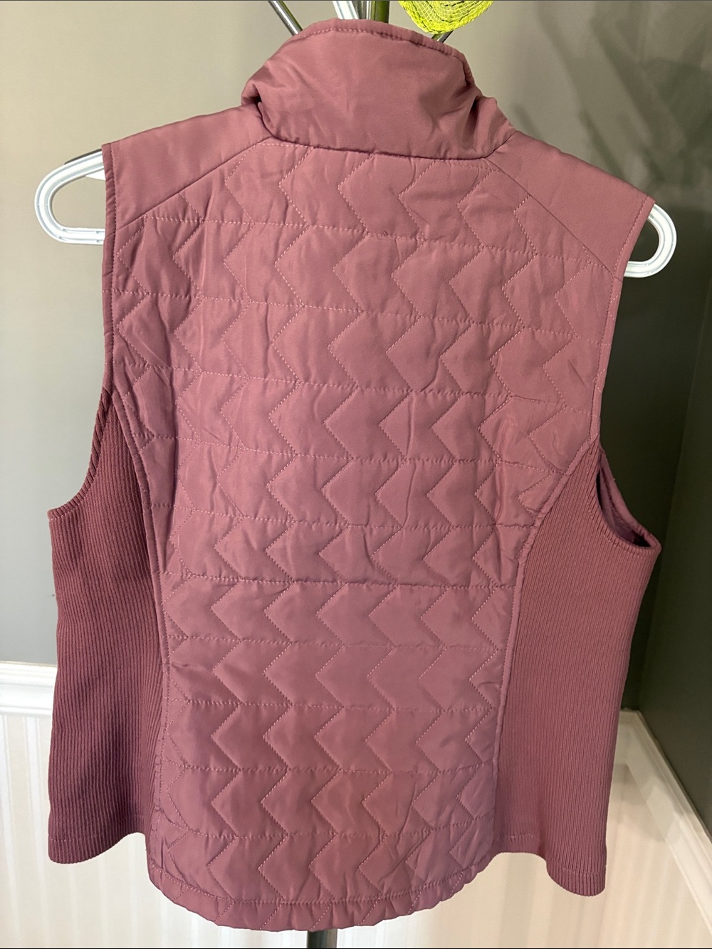 Christopher & Banks Quilted Sleeveless Vest — Dusty Rose - Picture 5 of 5